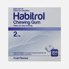 DENTED BOX - Habitrol Nicotine Gum 2mg FRUIT Flavor (204 Each x 4 Boxes = 816 total pieces)