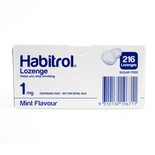 Habitrol nicotine lozenge 1mg mint flavor side back view