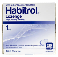 Habitrol Nicotine Lozenges 1mg Mint Flavor, 216 Pieces
