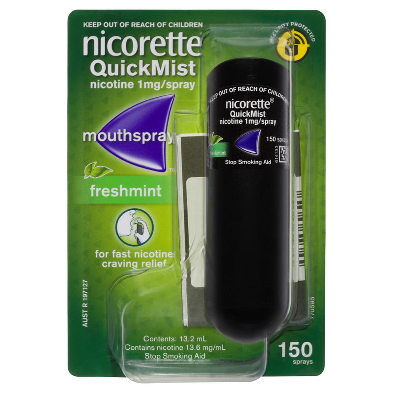 Nicorette QuickMist Mouth Spray Fresh Mint 150 Sprays