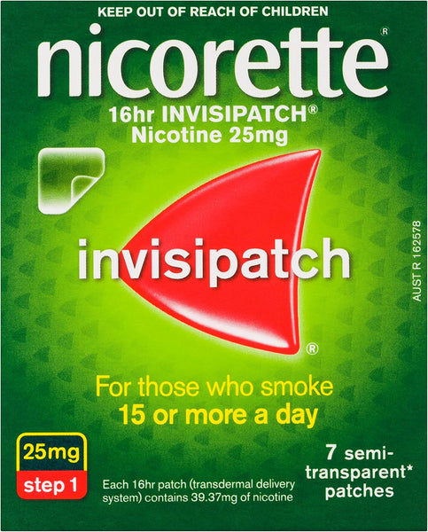 Nicorette Invisipatch Step 1, 25mg, 7 Patches