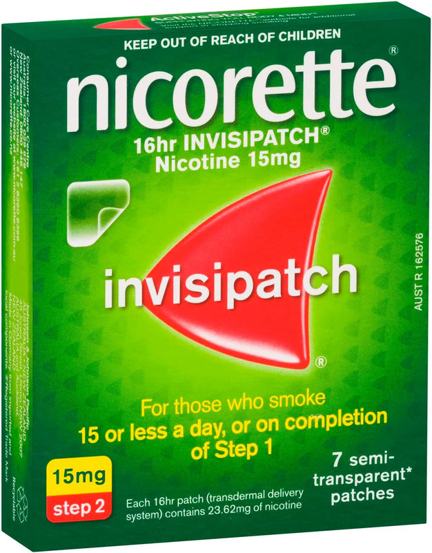 Nicorette Invisipatch Step 2, 15mg, 7 Patches