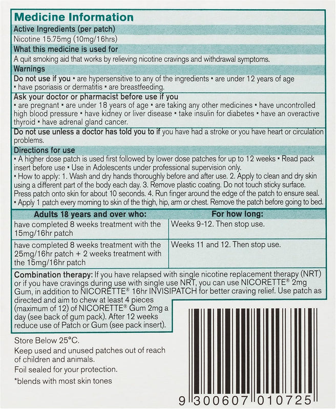 Nicorette Invisipatch Step 3, 10mg, 7 Patches