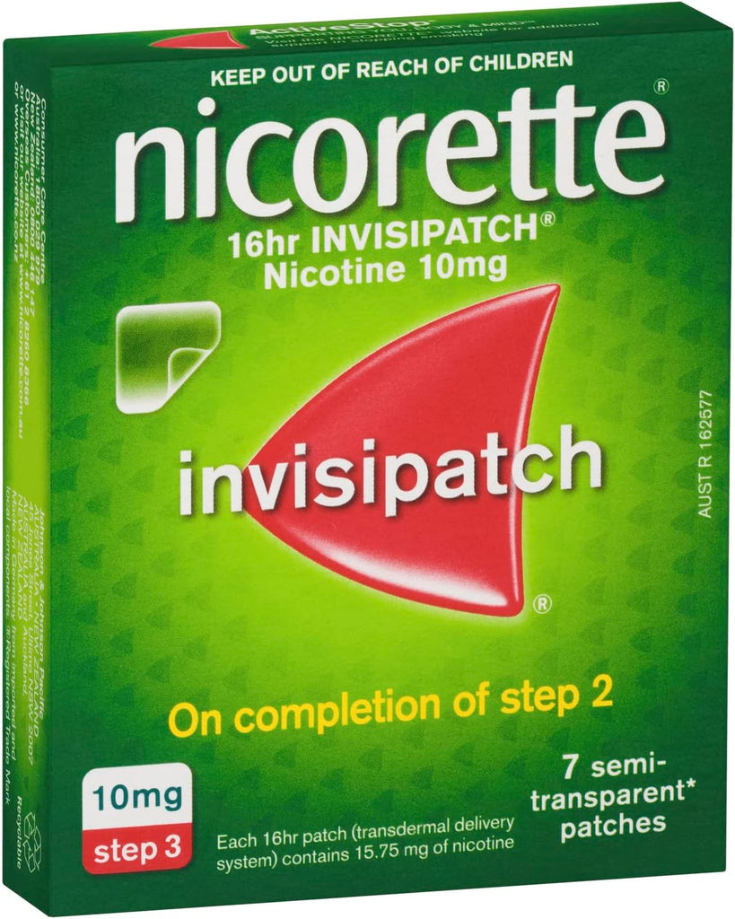 Nicorette Invisipatch Step 3, 10mg, 7 Patches – Nicotine to Go