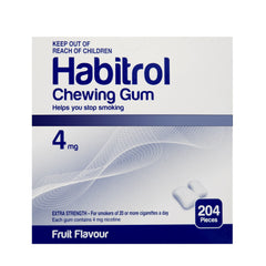 Habitrol Nicotine Gum 4mg Fruit Flavor (204 each x 18 boxes = 3672 Total Pieces) SALE