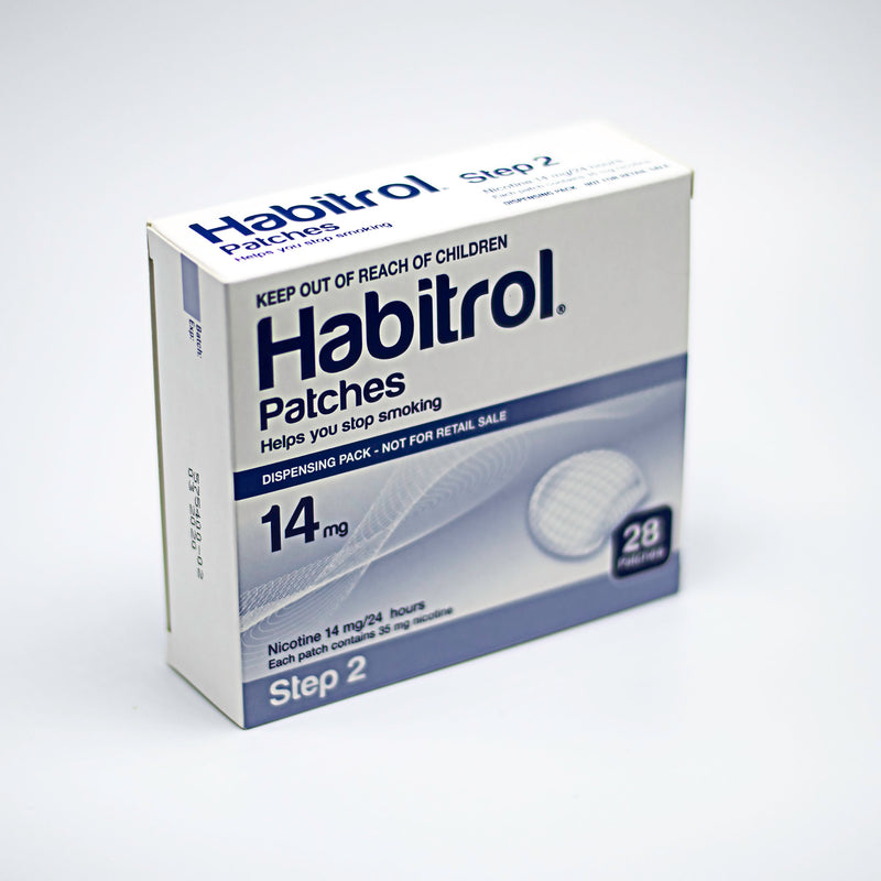 Step 2 Habitrol nicotine transdermal patches 28 pieces top side view