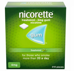 Nicorette Nicotine Gum 4mg Fresh Mint Flavor 210 Count