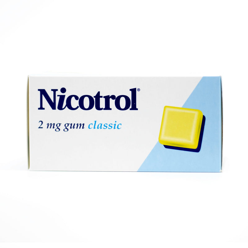 Nicotrol nicotine gum 2mg classic flavor 105 pieces left view